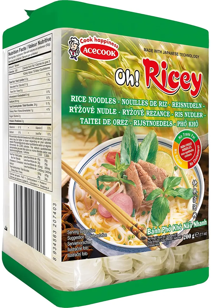 OH RICEY, RICE NOODLE BANH PHO RICEY 500G X18KPL