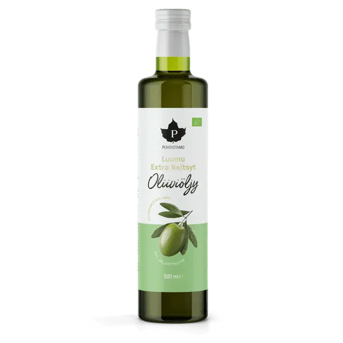 Oliiviöljy Extra Neitsyt Kreeta luomu 500 ml, Puhdistamo