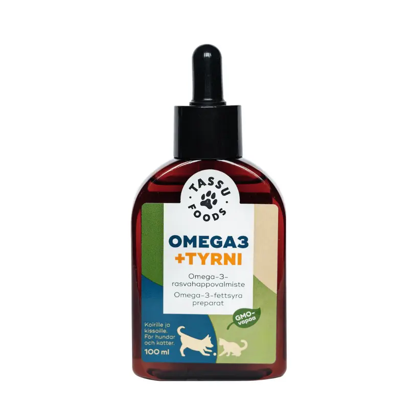 Omega3 + Tyrni, 100 ml - lemmikin ravintolisä