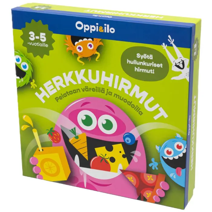 Oppi&ilo - Herkkuhirmut -lastenpeli 3-5 v