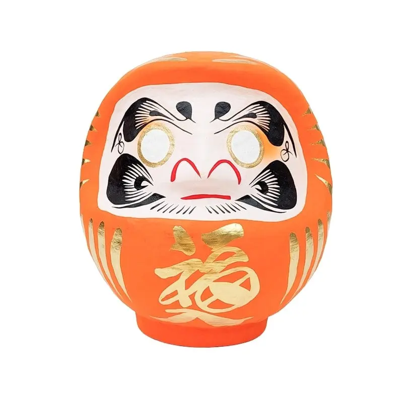 Oranssi japanilainen Daruma - 9-15 cm