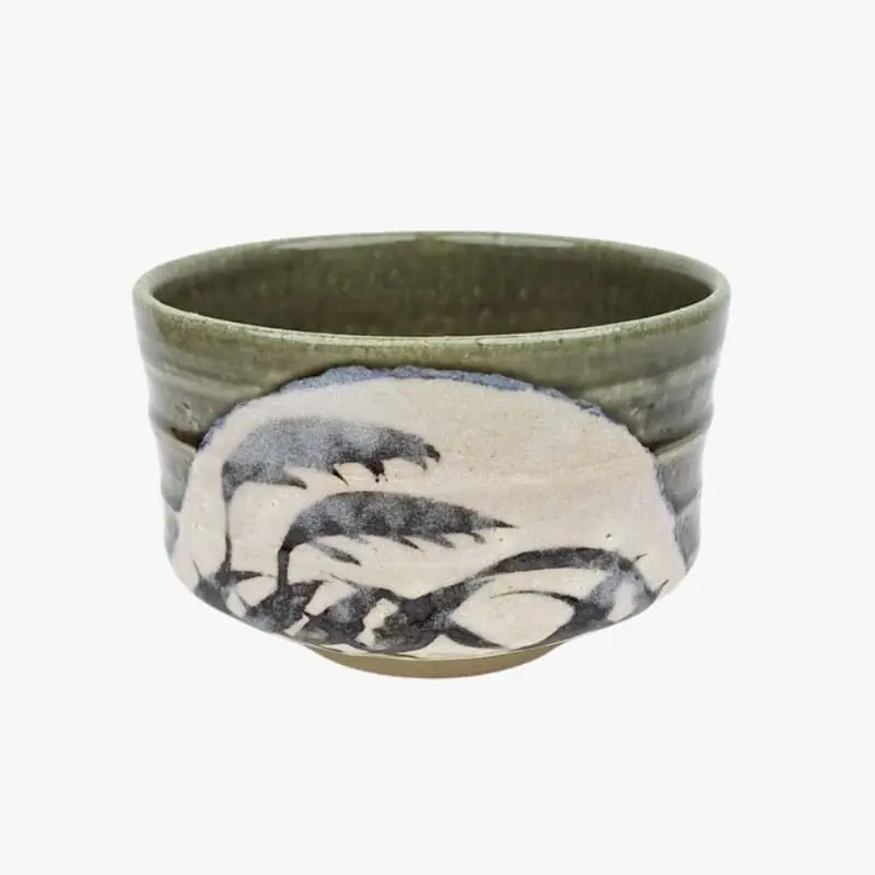 Oribe Ashi Japanese Matcha Bowl