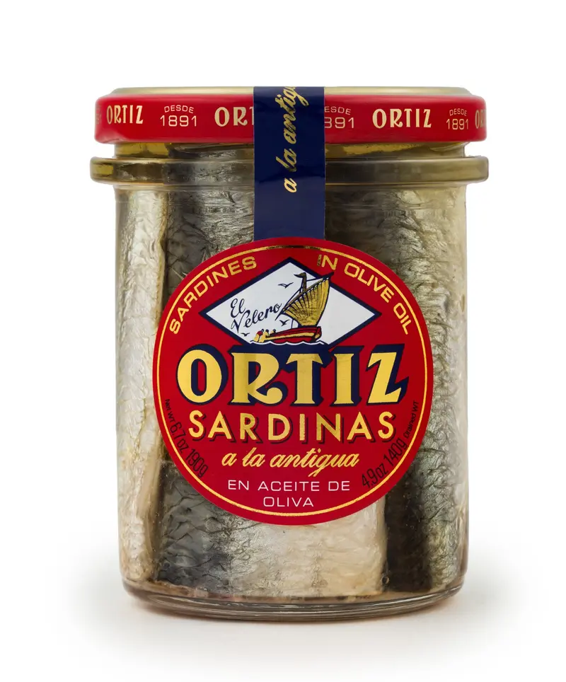 Ortiz  sardiineja fileinä oliiviöljyssä 190g