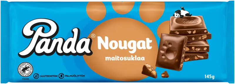 Panda nougat maitosuklaalevy 145g