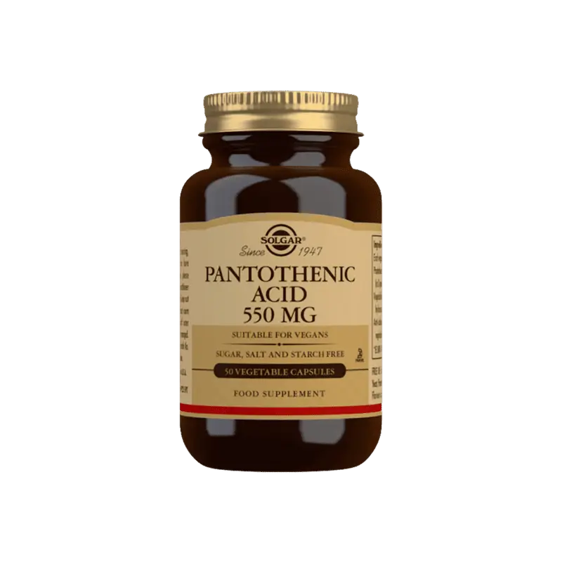 Pantoteenihappo 550mg B5-vitamiini 50 kaps, Solgar