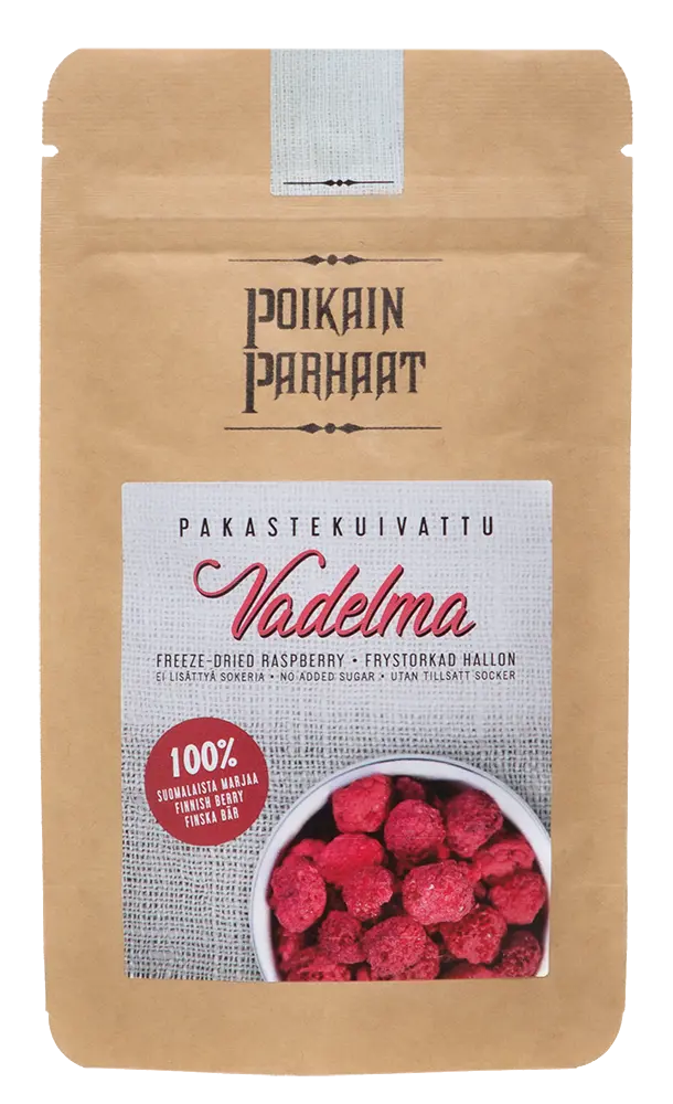 Poikain Parhaat Pakastekuivattu vadelma 10g