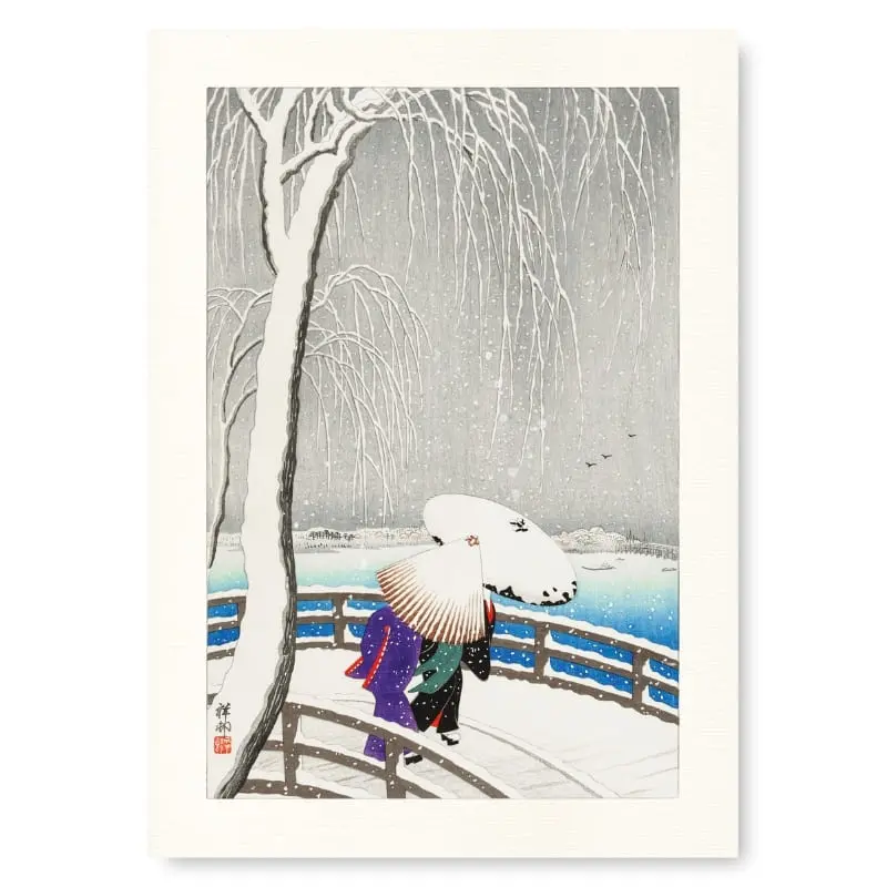 Pont Sous la Neige Japanilainen juliste