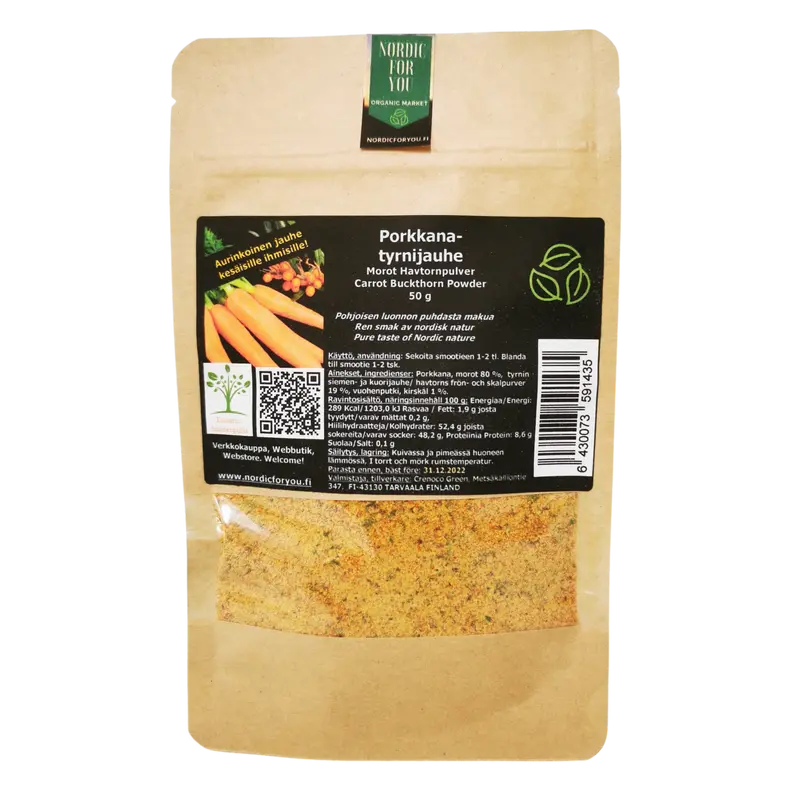 Porkkana-tyrnijauhe, 50 g