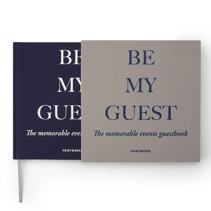 Printworks Be My Guest vieraskirja, harmaa/sininen