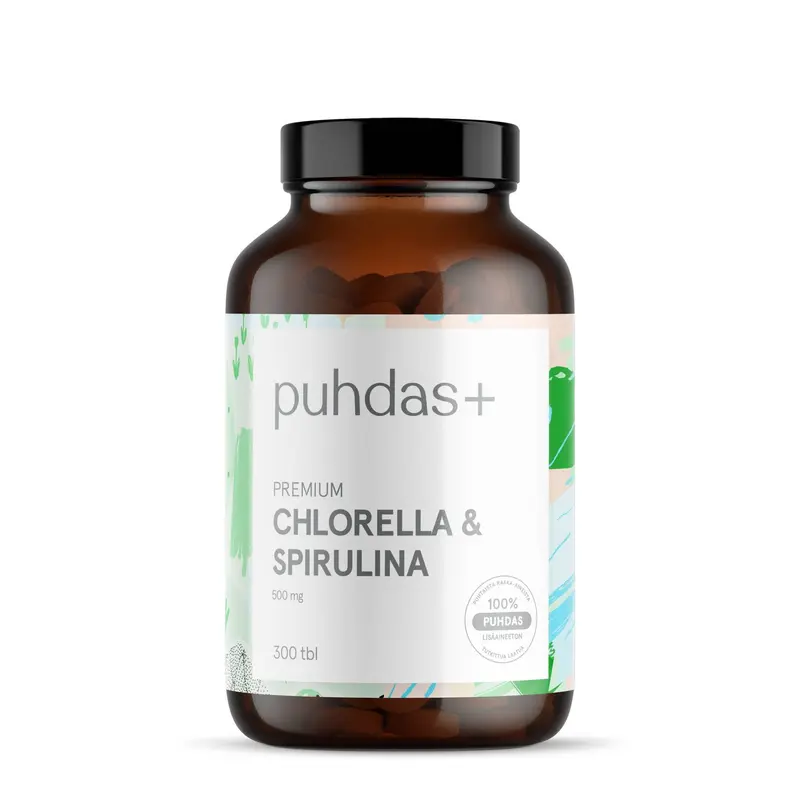 puhdas+ Chlorella & Spirulina 300tbl.