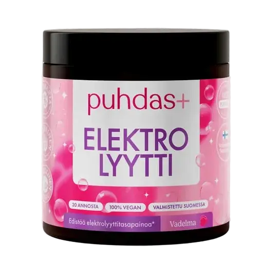 Puhdas+ Elektrolyyttijauhe Vadelma