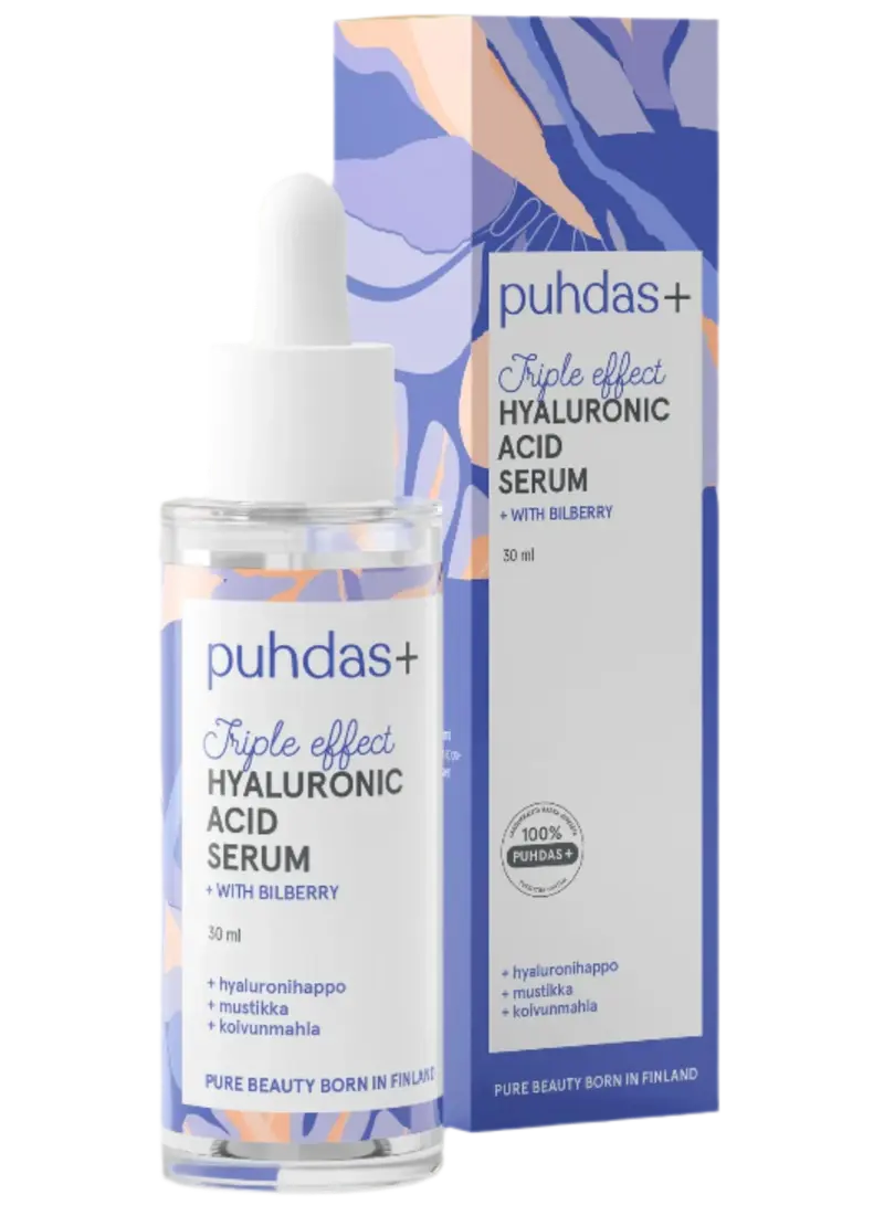 Puhdas+ Hyaluronihapposeerumi + Mustikka