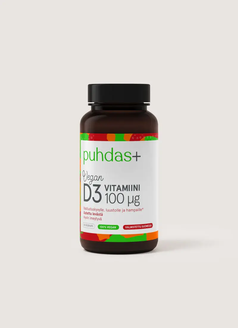 puhdas+ Kasviperäinen D3-vitamiini 100ug