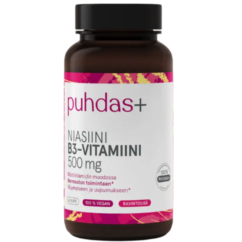 Puhdas+ Niasiini B3-vitamiini 500 mg
