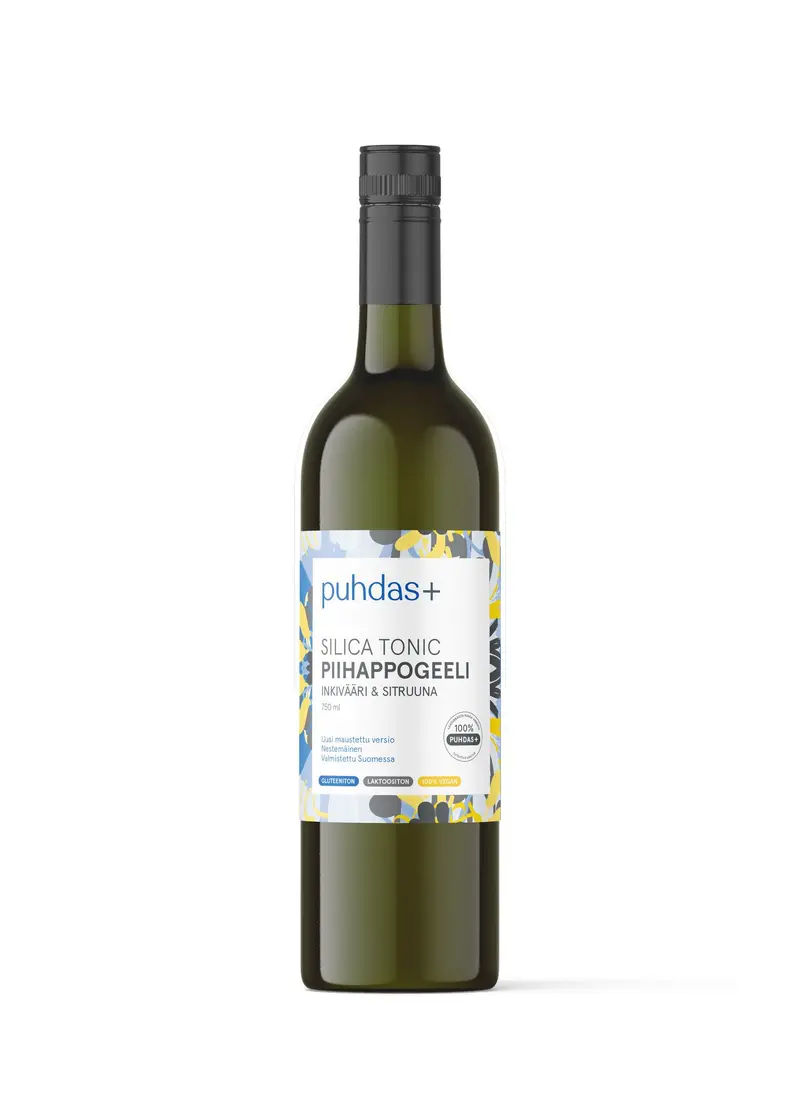 Puhdas+ Silica Tonic Piihappogeeli Inkivääri-Sitruuna