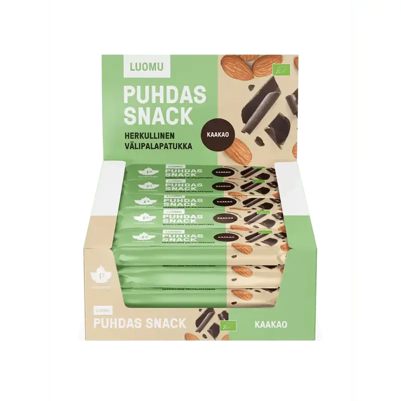 Puhdas Snack Kaakao 40 g 20-pack, Puhdistamo