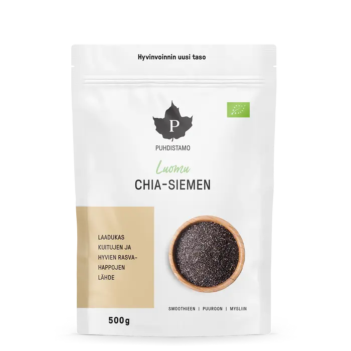Puhdistamo — Chiasiemenet, luomu, 500 g