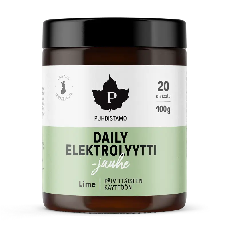 Puhdistamo Daily Elektrolyyttijauhe Lime 100 g
