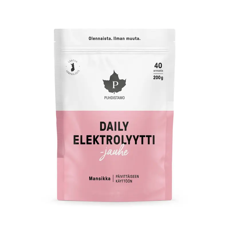 Puhdistamo Daily Elektrolyyttijauhe Mansikka