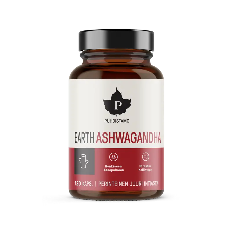 Puhdistamo Earth Ashwagandha 120 kapselia
