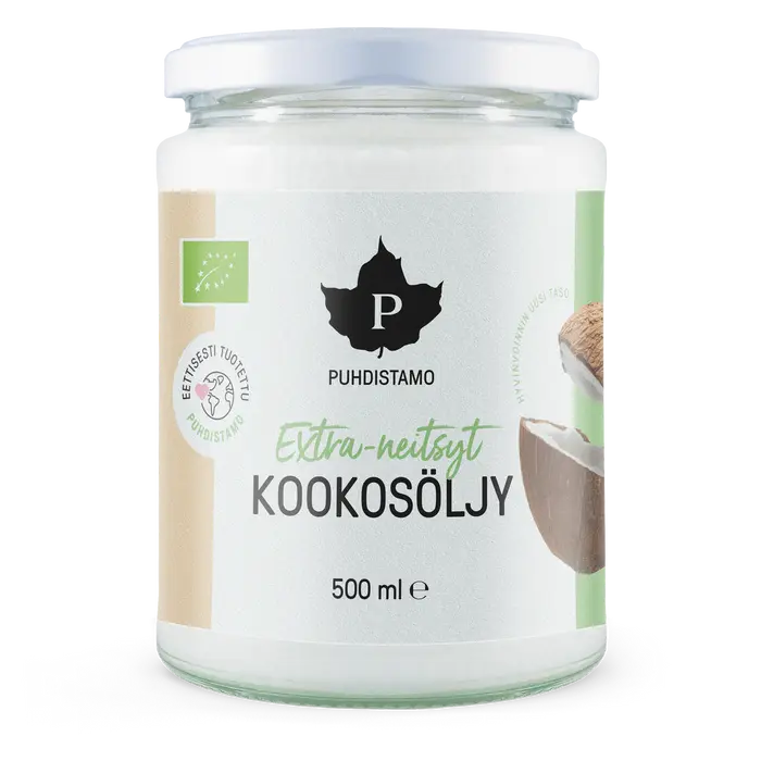 Puhdistamo — Ekstra-neitsytkookosöljy, luomu, 500 ml