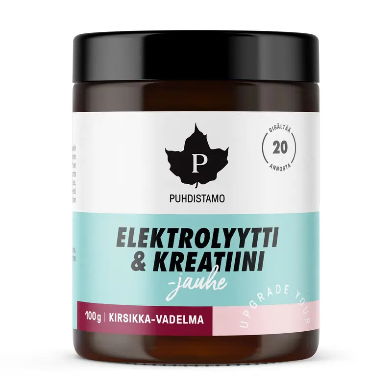 Puhdistamo Elektrolyytti & Kreatiini -jauhe Kirsikka-Vadelma