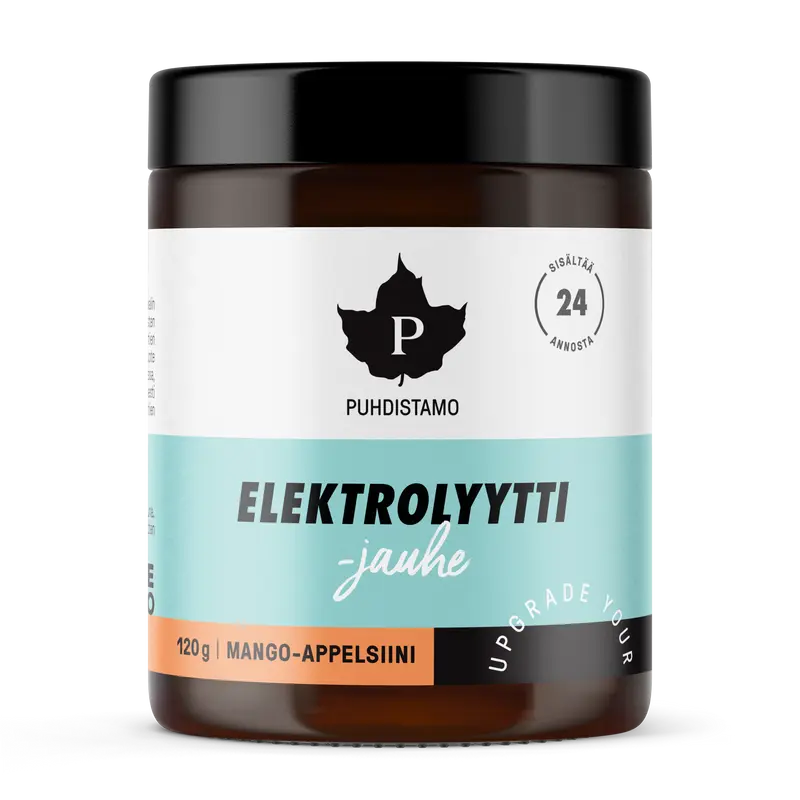 Puhdistamo Elektrolyyttijauhe Mango-appelsiini 120 g