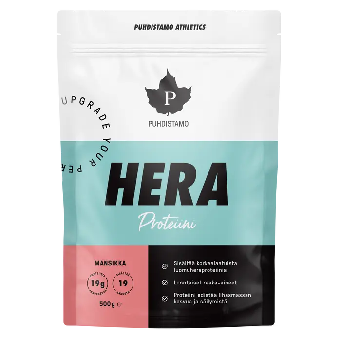 Puhdistamo — Heraproteiini, mansikka, 500 g