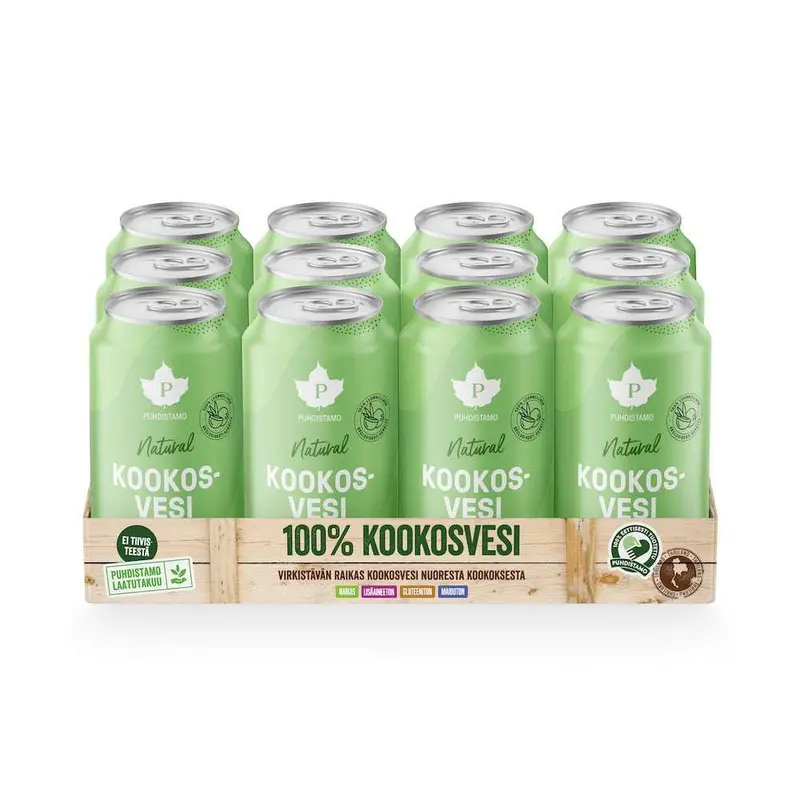 Puhdistamo Kookosvesi 12-pack