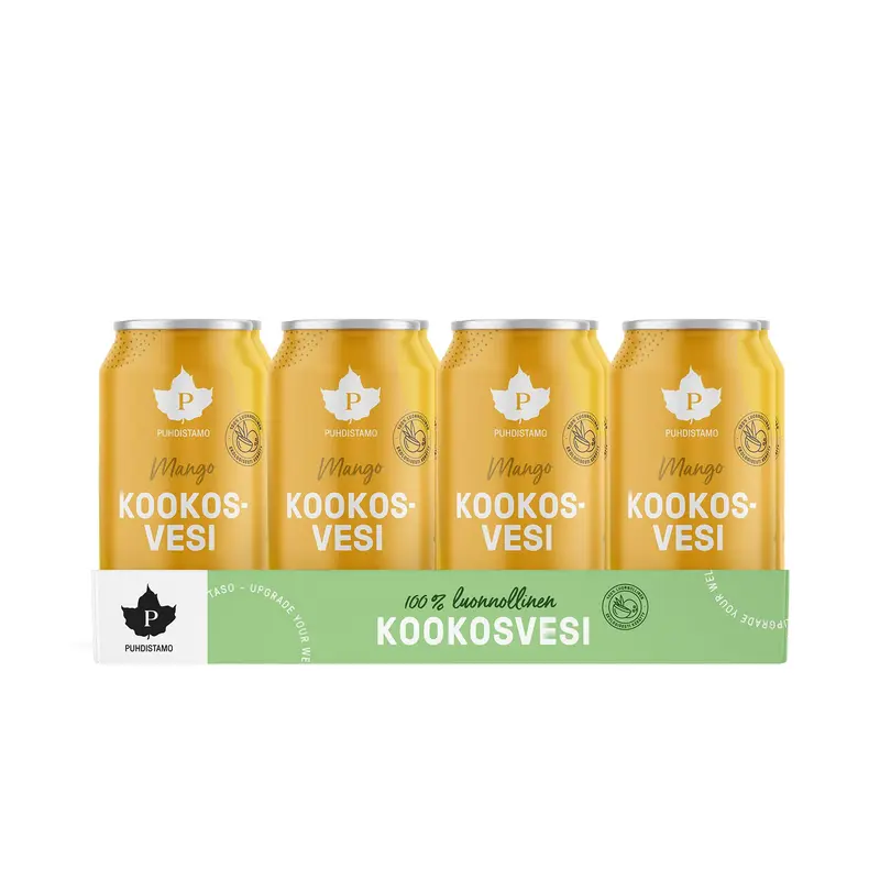 Puhdistamo Kookosvesi Mango 12-pack