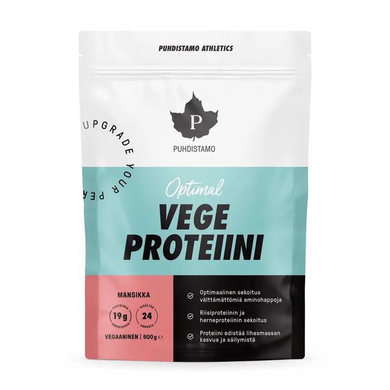 Puhdistamo Optimal Luomu Vege Proteiini Mansikka
