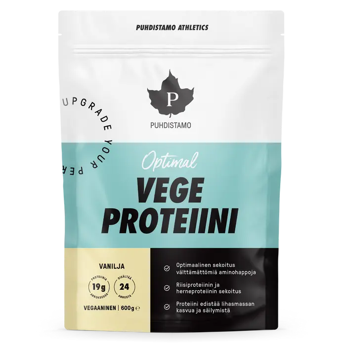 Puhdistamo — Optimal VEGE Proteiini, vanilja, 600 g