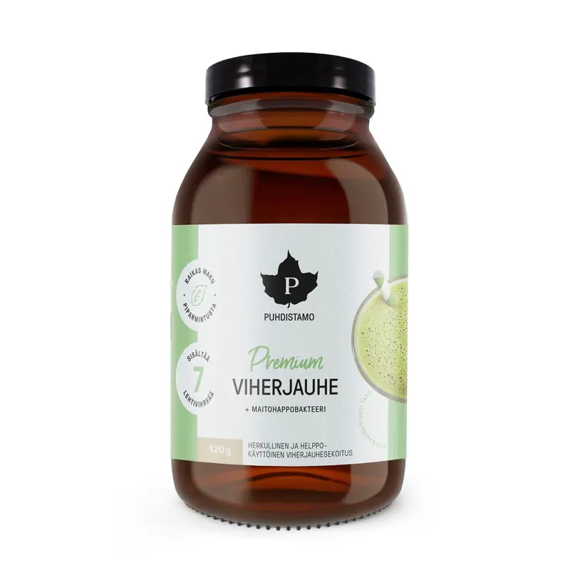 Puhdistamo Premium Viherjauhe + Maitohappobakteeri