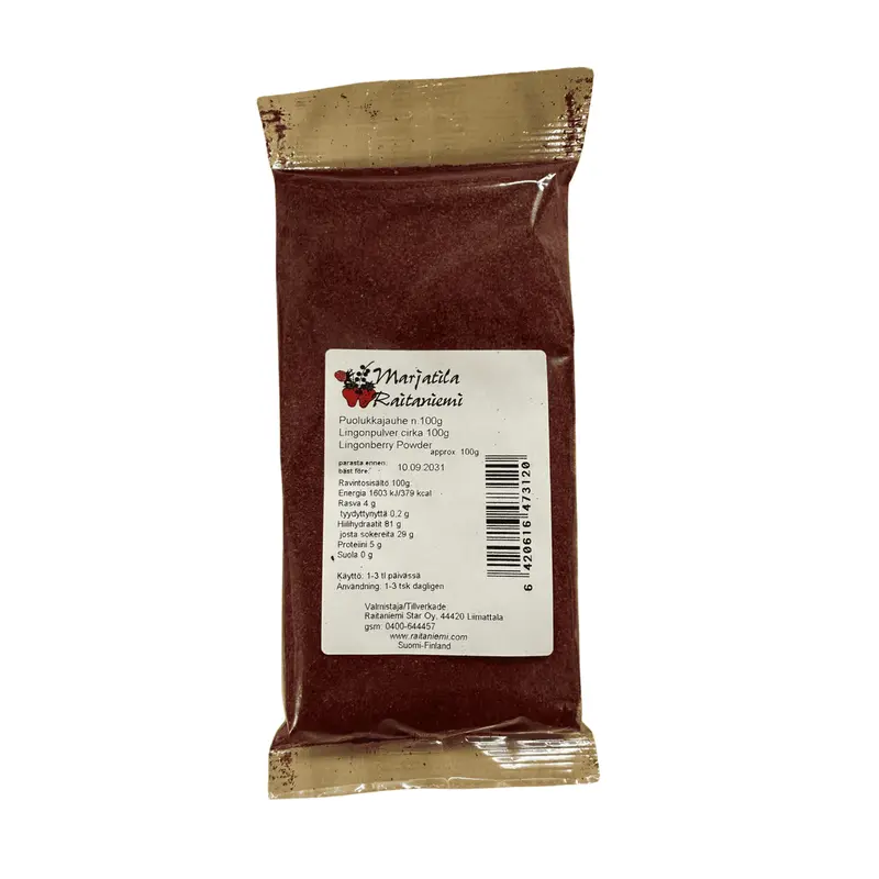Puolukkajauhe 100g, Raitaniemi
