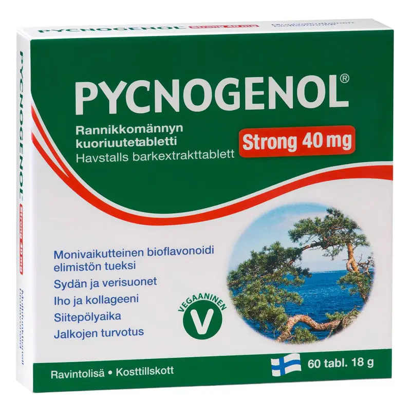 Pycnogenol Strong 40 mg - Rannikkomännyn kuoriuutetabletti 60 tabl.