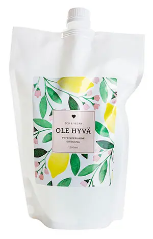 Pyykinpesuaine, sitruuna, täyttöpussi, 1200 ml