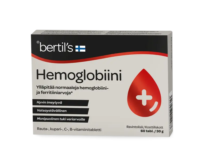 Rauta hemoglobiini, 60 tabl. 30 g