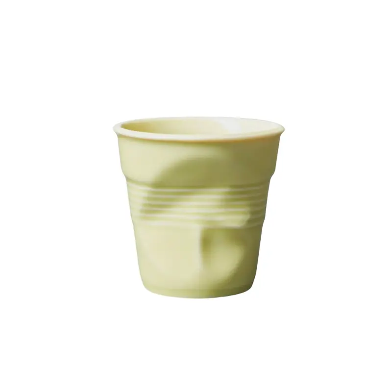 Revol Froissé -cappuccinokuppi 18 cl vaaleankeltainen
