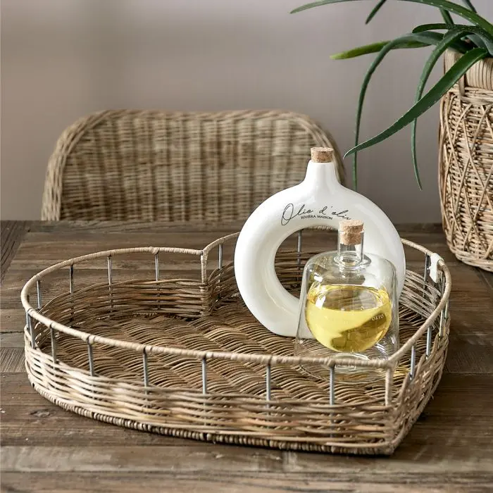 Rivièra Maison Rustic Rattan Heart Tray