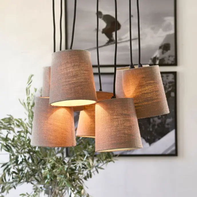 Rivièra Maison Silverstone Hanging Lamp 7 shades flax