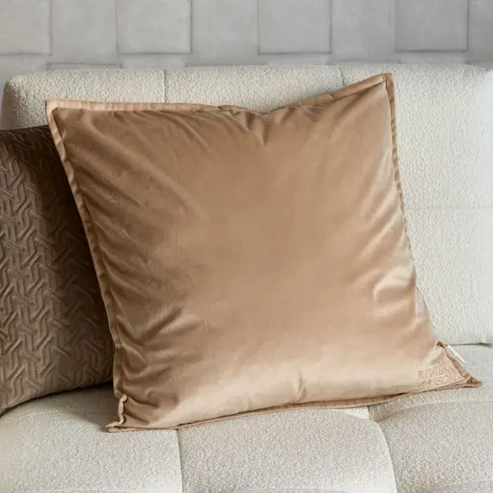 Rivièra Maison Velvet Pillow Cover flax 60*60cm