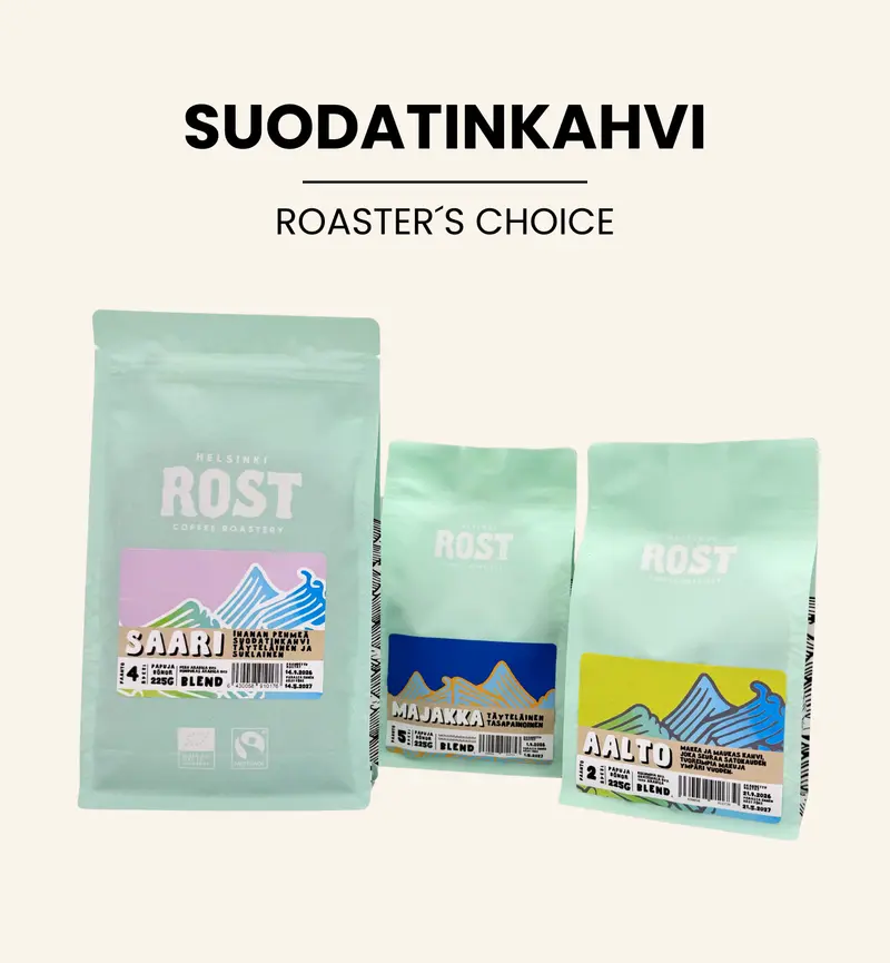 Roaster's Choice - Kolmen suodatinkahvin pakkaus