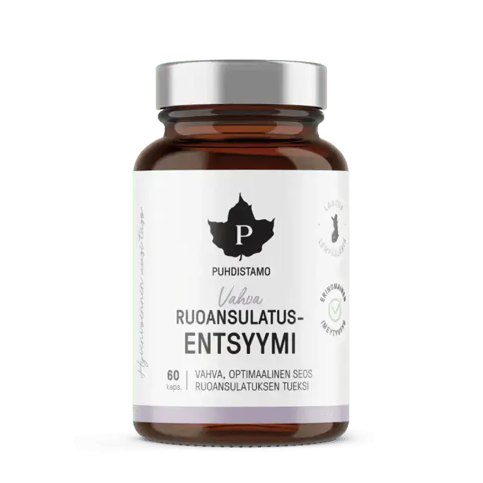 Ruoansulautusentsyymi Vahva 60 kaps, Puhdistamo
