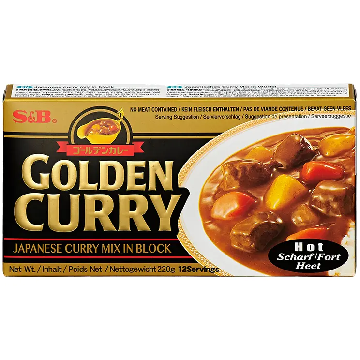 S&B HOT GOLDEN CURRY 220G