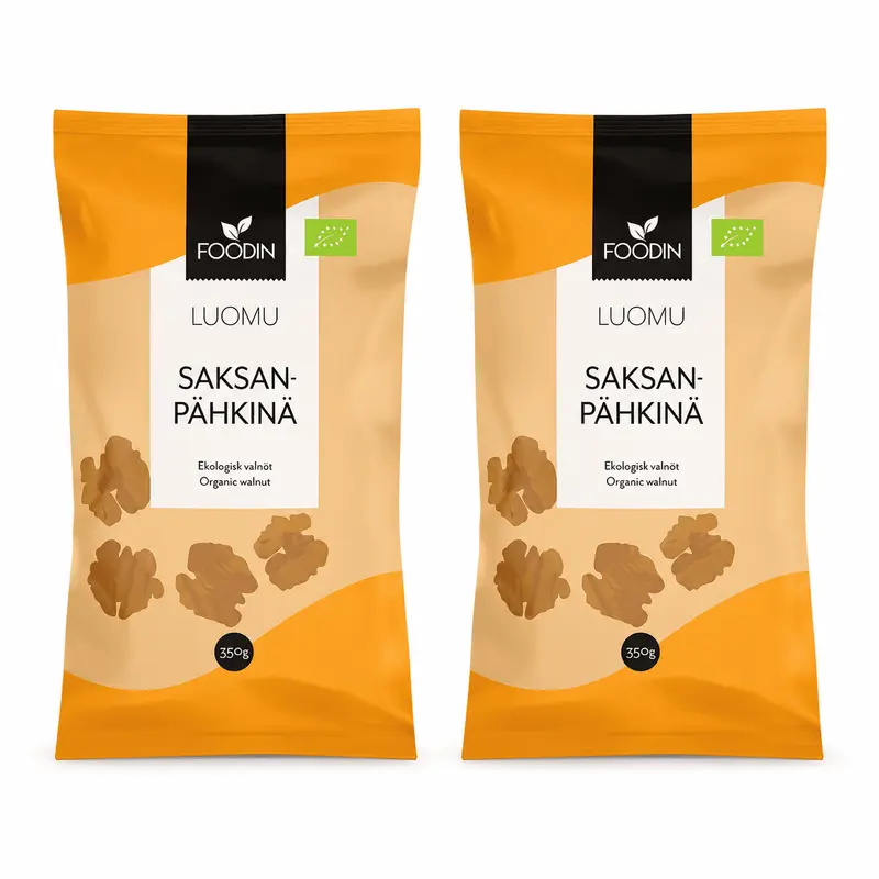 Saksanpähkinä 2 x 350g, Säästöpakkaus, Foodin