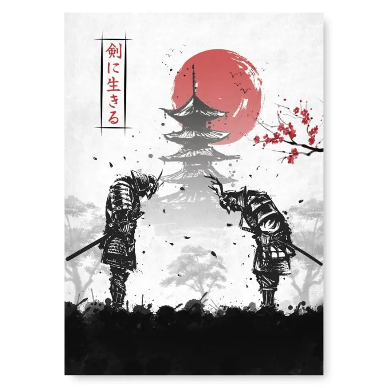 Samurai Duel Japanilainen juliste