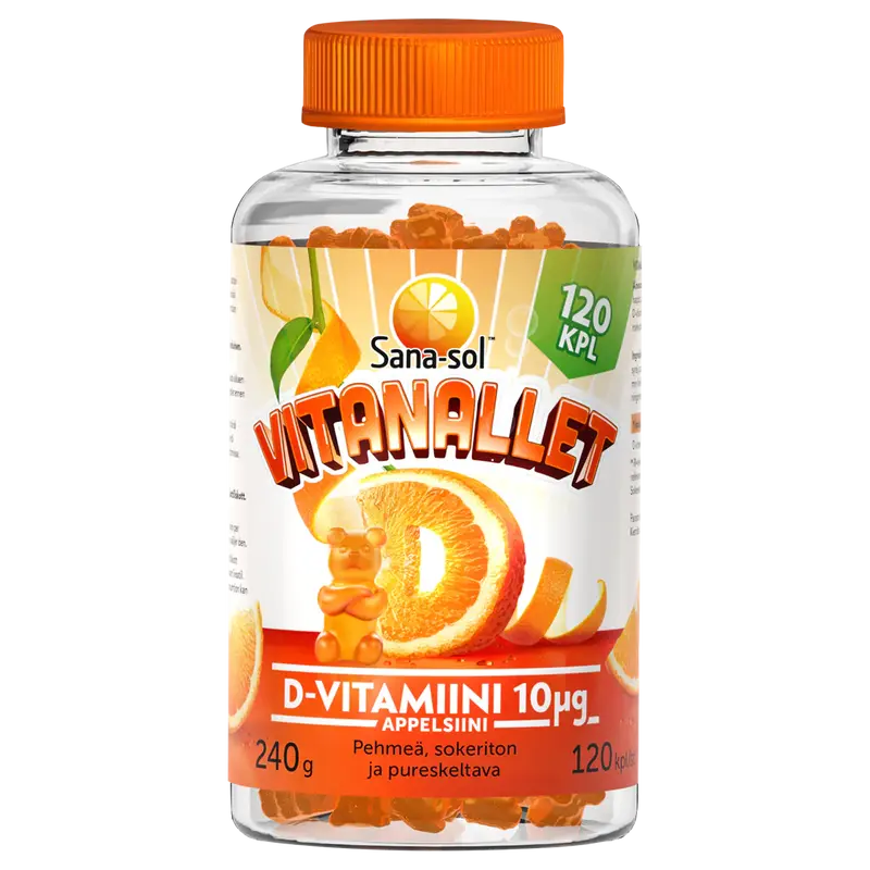 Sana-sol Vitanallet D-vitamiini Appelsiini