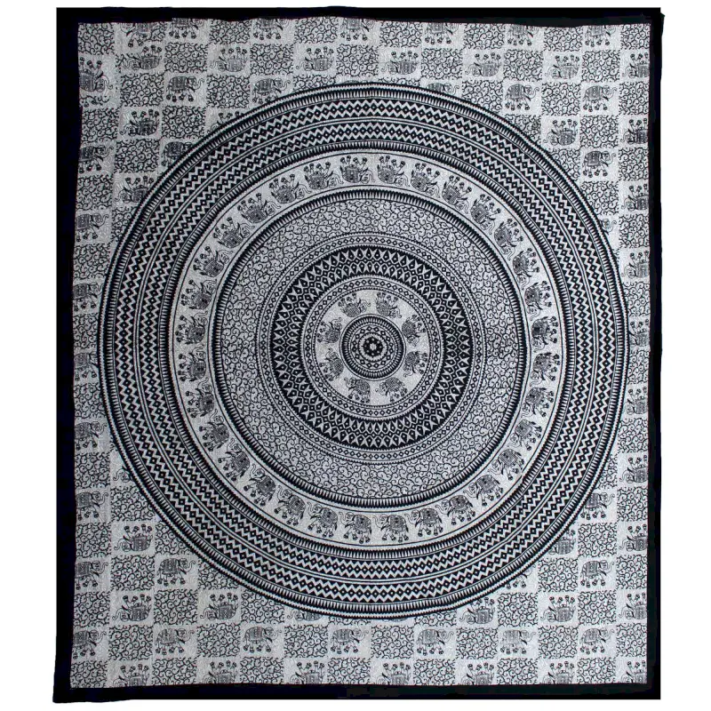 Sänkypeitto / seinäkangas Tupla - Elephant Mandala