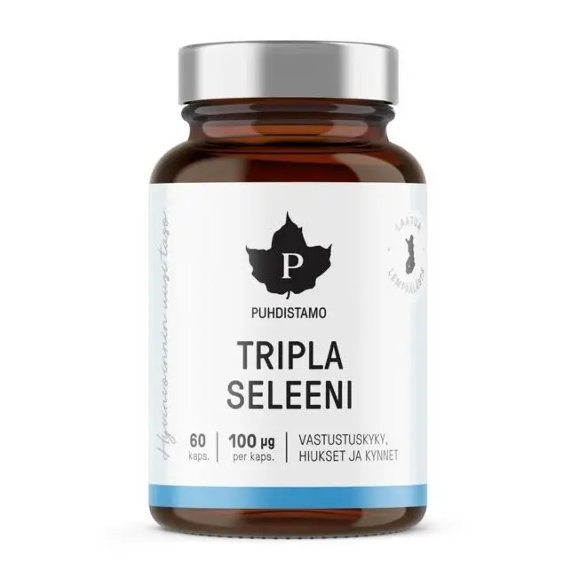 Seleeni Tripla 60 kaps, Puhdistamo, Päiväys 12/2026