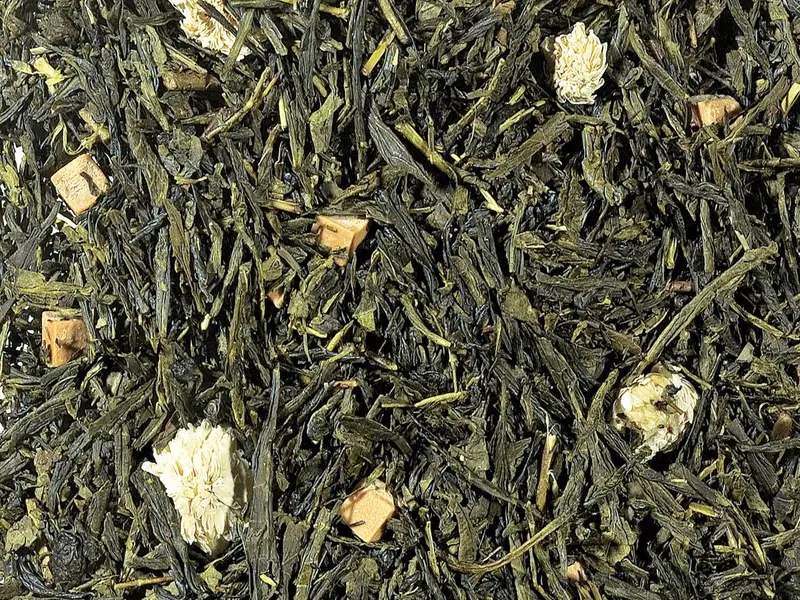 Sencha Caramel superior – maustettu vihreä tee, irtotee